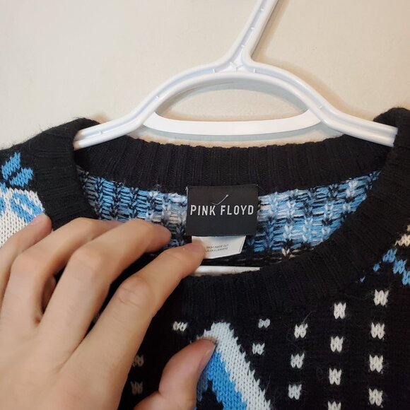Pink Floyd Ugly Christmas Sweater Knit Sweater Black Size S - Picture 4 of 5